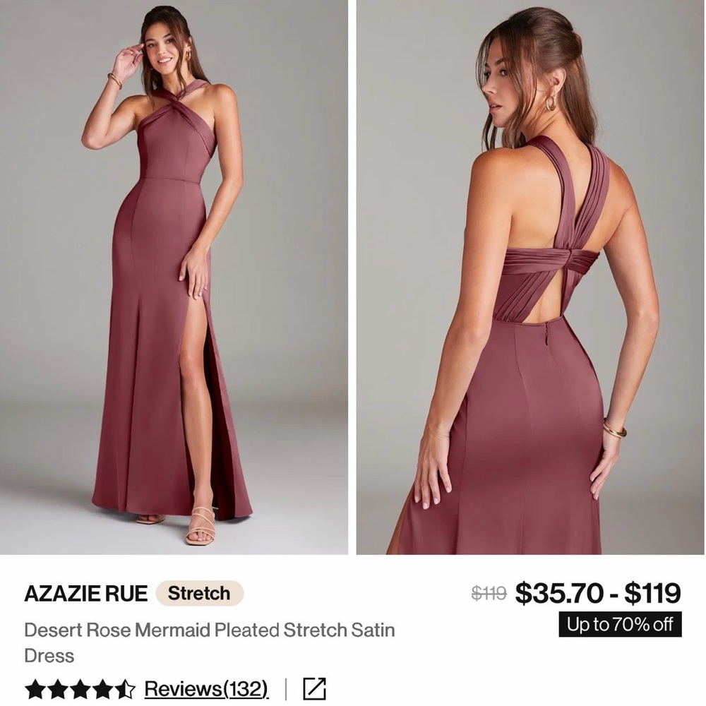 Azazie Rue Maxi Dress in Desert Rose